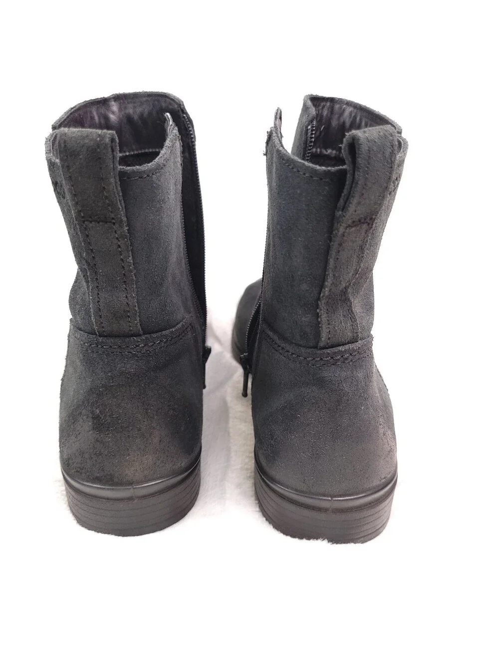 ECCO Touch 15 Suede Leather Ankle Boots Charcoal EU 39 US 8